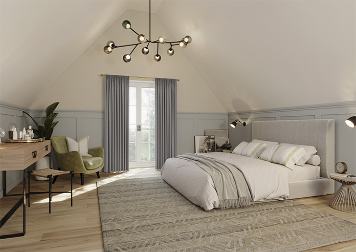 Shima Faux Silk, Platinum - Made to Measure Curtains - Image 7